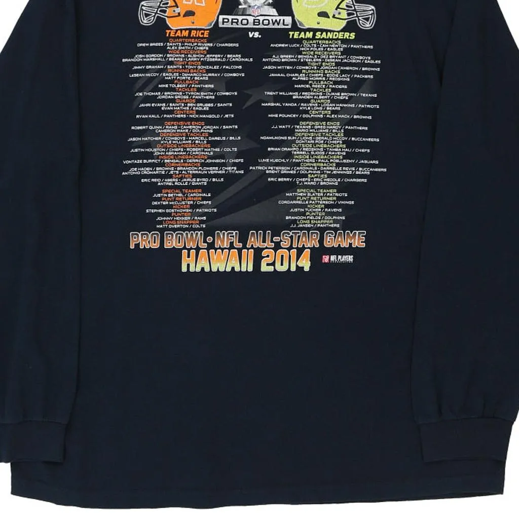 2014 Pro Bowl Hawaii Nfl Long Sleeve T-Shirt - 2XL Navy Cotton