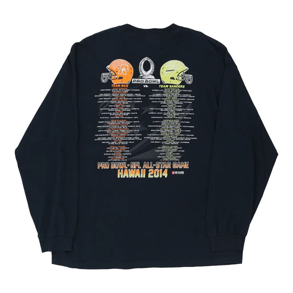 2014 Pro Bowl Hawaii Nfl Long Sleeve T-Shirt - 2XL Navy Cotton