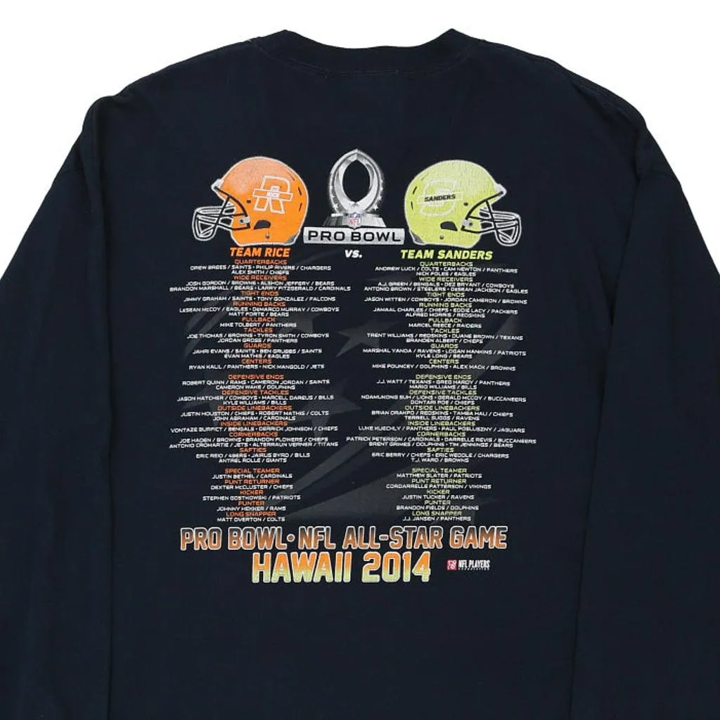 2014 Pro Bowl Hawaii Nfl Long Sleeve T-Shirt - 2XL Navy Cotton