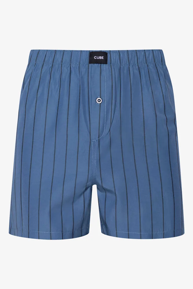 3 Pack Woven Boxers Red & Blue