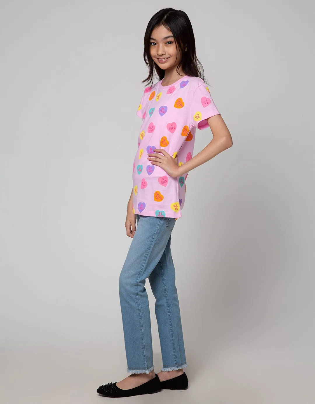 Aero Denim Long Pants Bordir Bunga Bawah Rawis