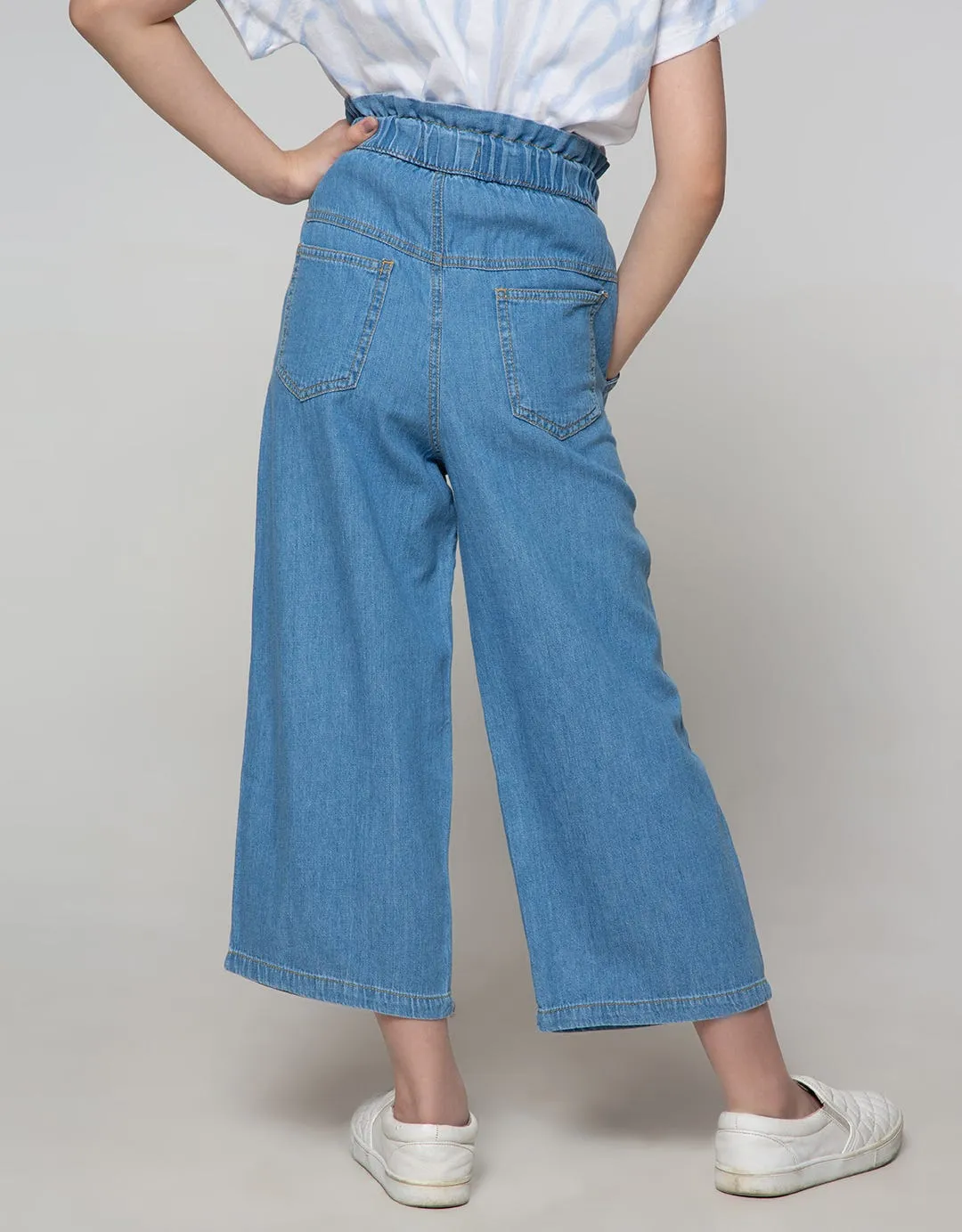 Aero Denim Pants Capri Pita Depan Polos