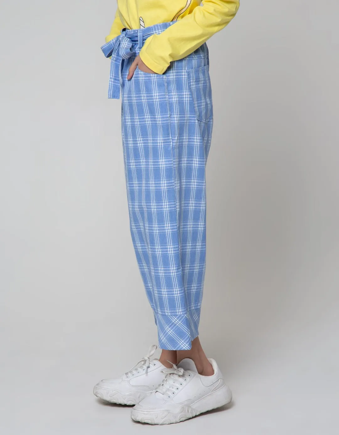 Aero Pants Capri Motif Kotak
