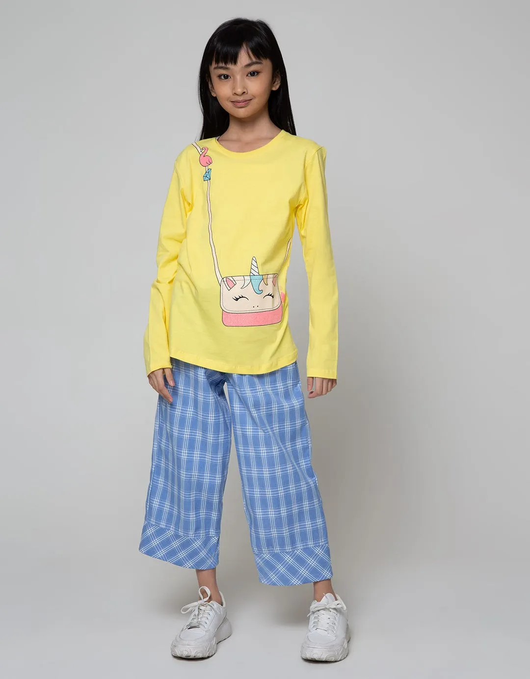 Aero Pants Capri Motif Kotak