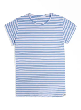 Baby Blue Striped Short-Sleeve