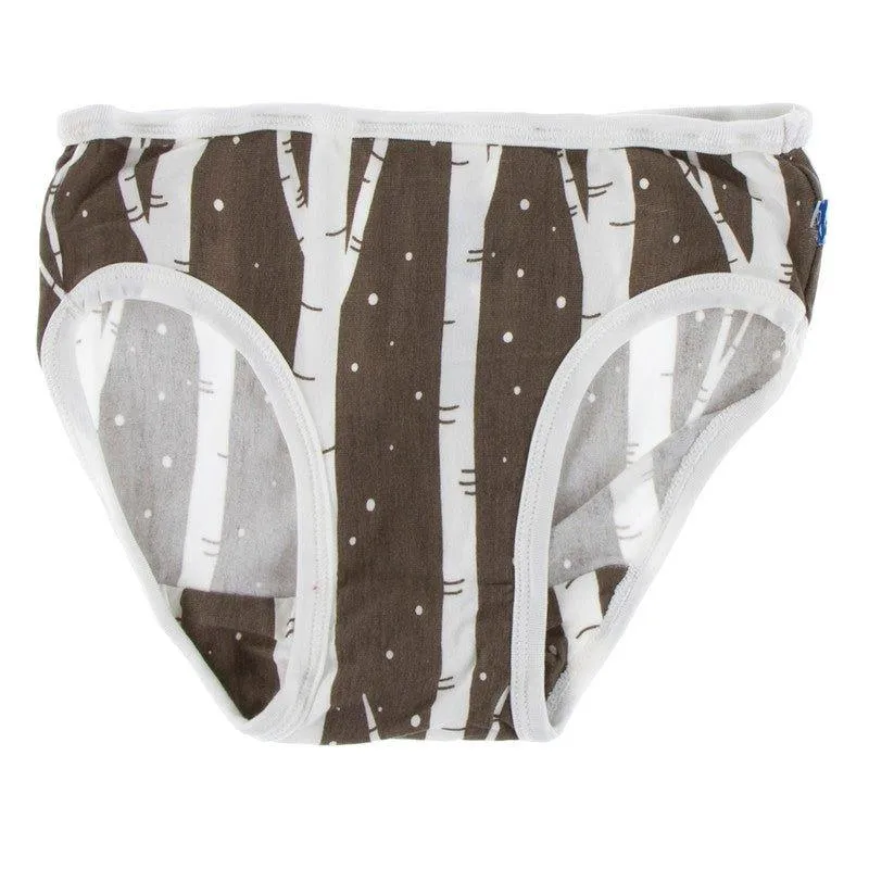 Bamboo Underwear - Falcon Snow with Natural