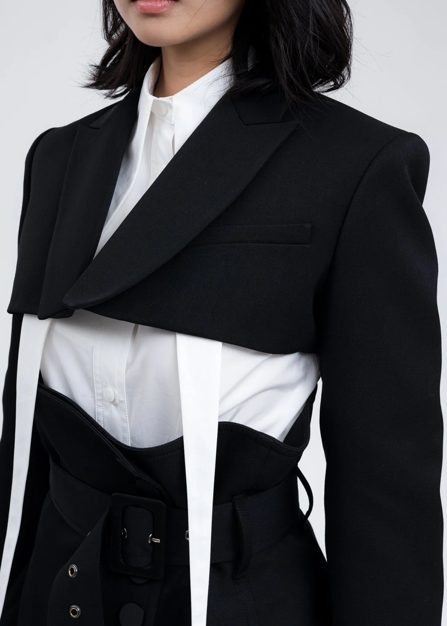 Black Emma Cropped Jacket