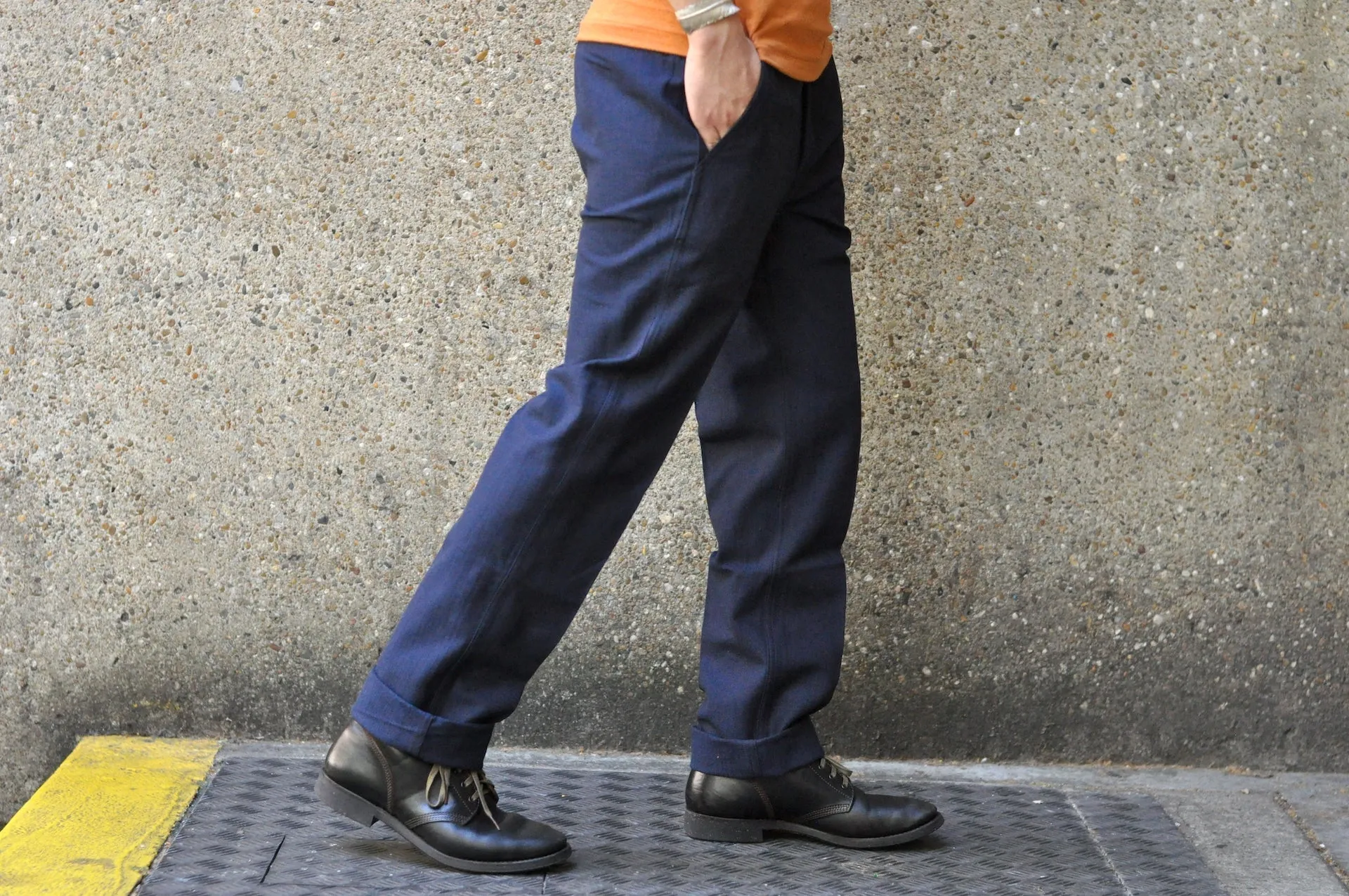 Boncoura 12.5oz Indigo HBT '41 Chinos (Relax Tapered Fit)