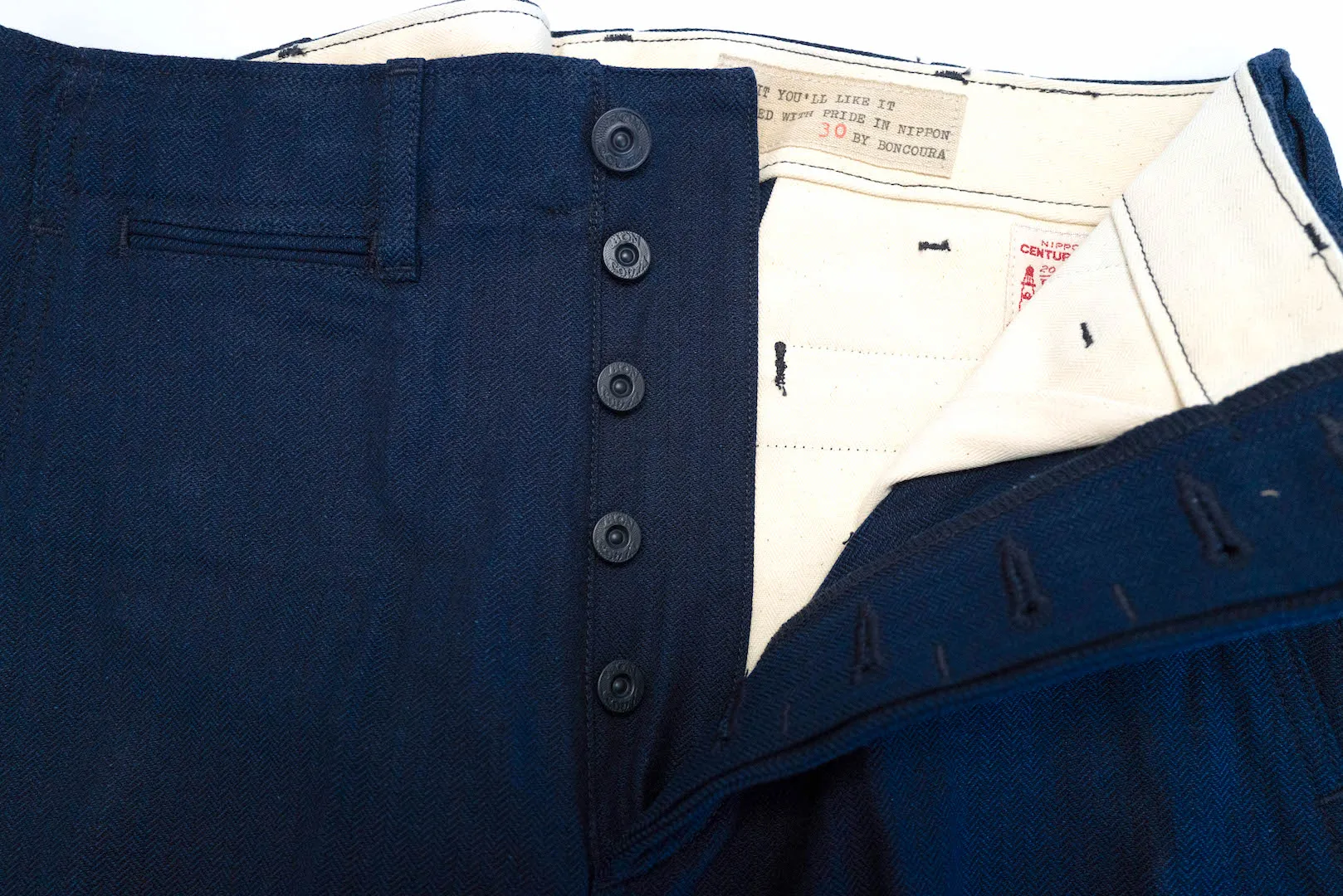 Boncoura 12.5oz Indigo HBT '41 Chinos (Relax Tapered Fit)