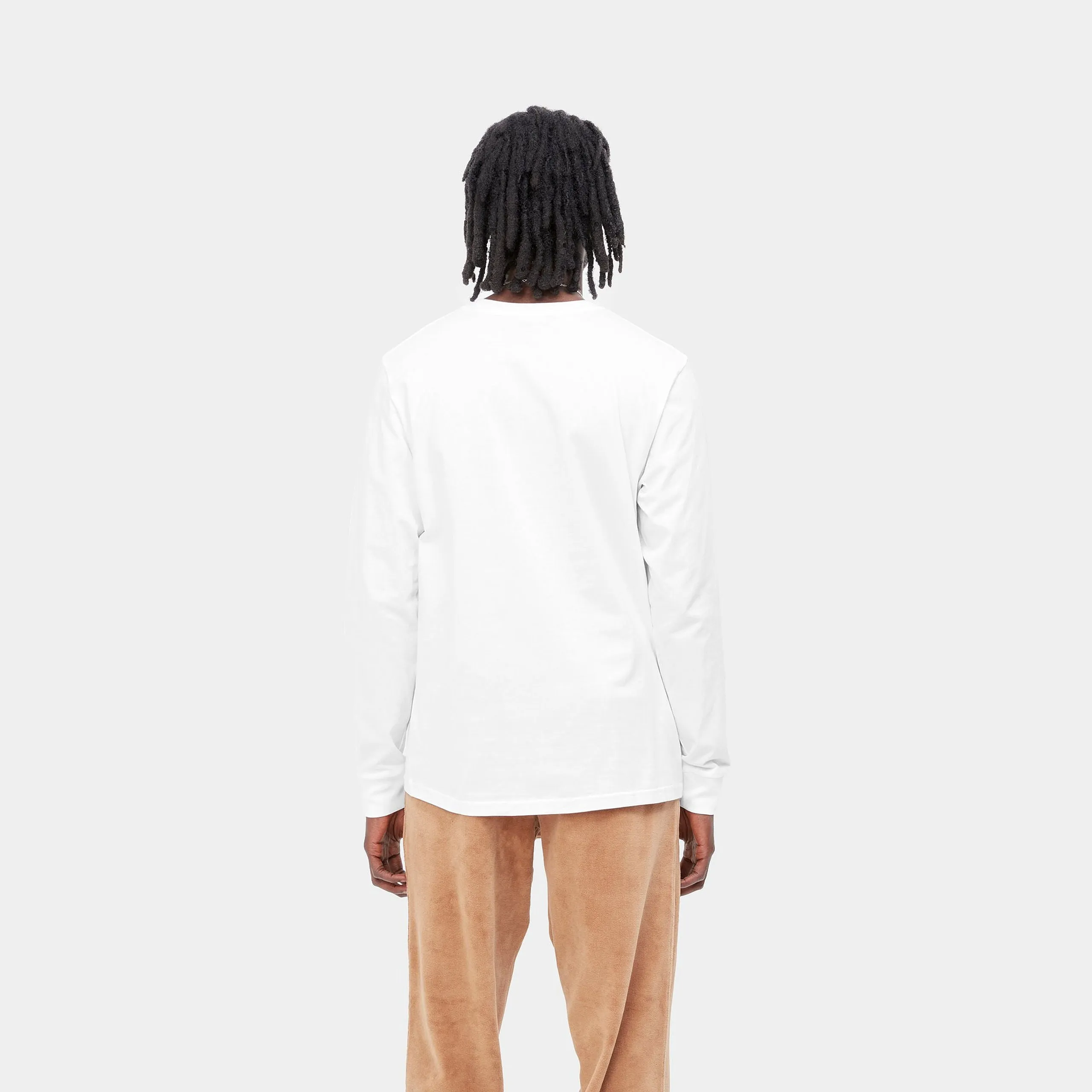Carhartt WIP Mens Base Long Sleeve T-Shirt - White
