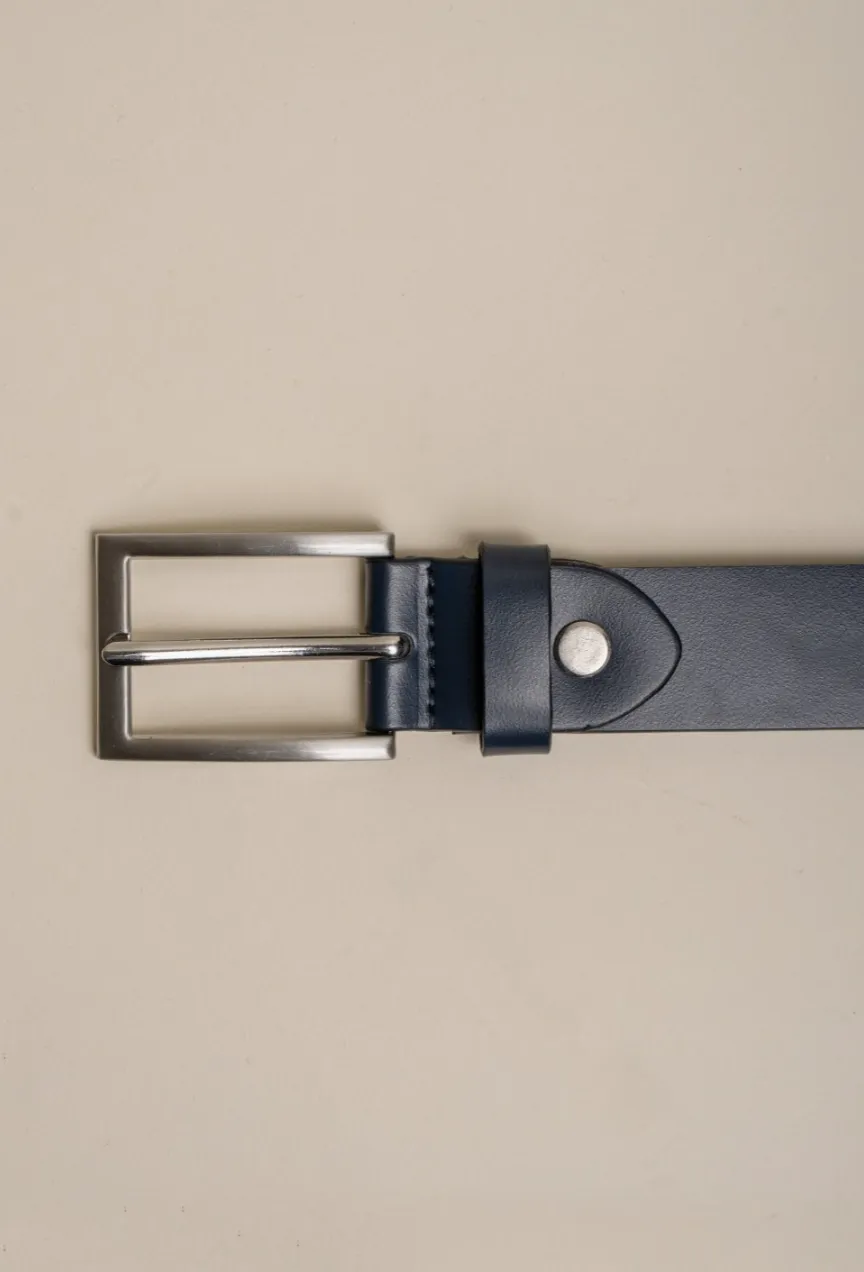 Cavani BT05 Leather Belt - Navy