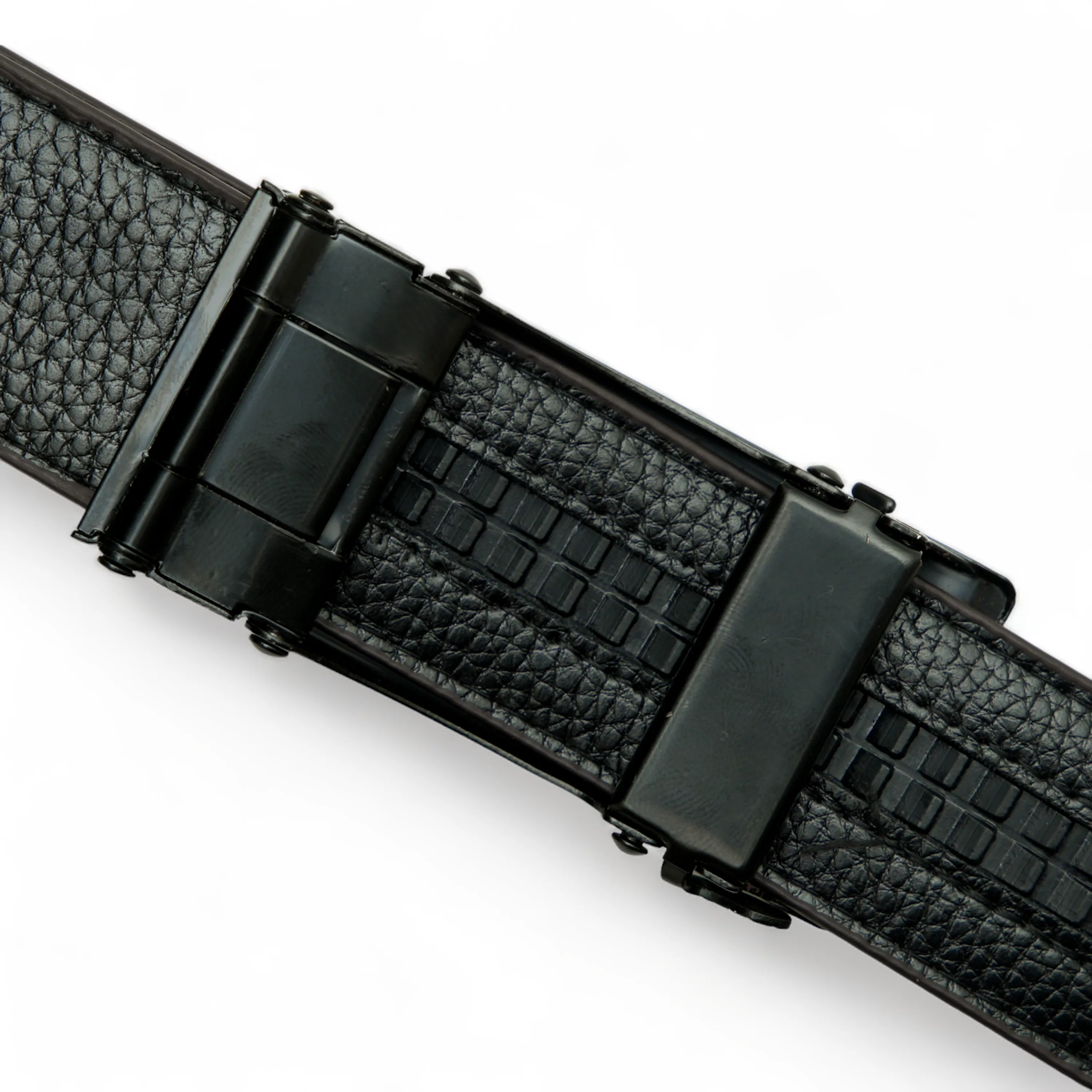 Chokore Casual Checkered Leather Belt (Brown)