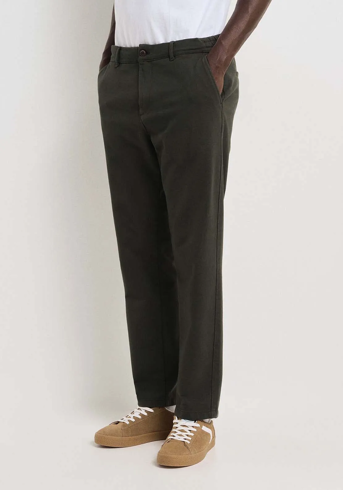 Comfort knit chinos pants - Green