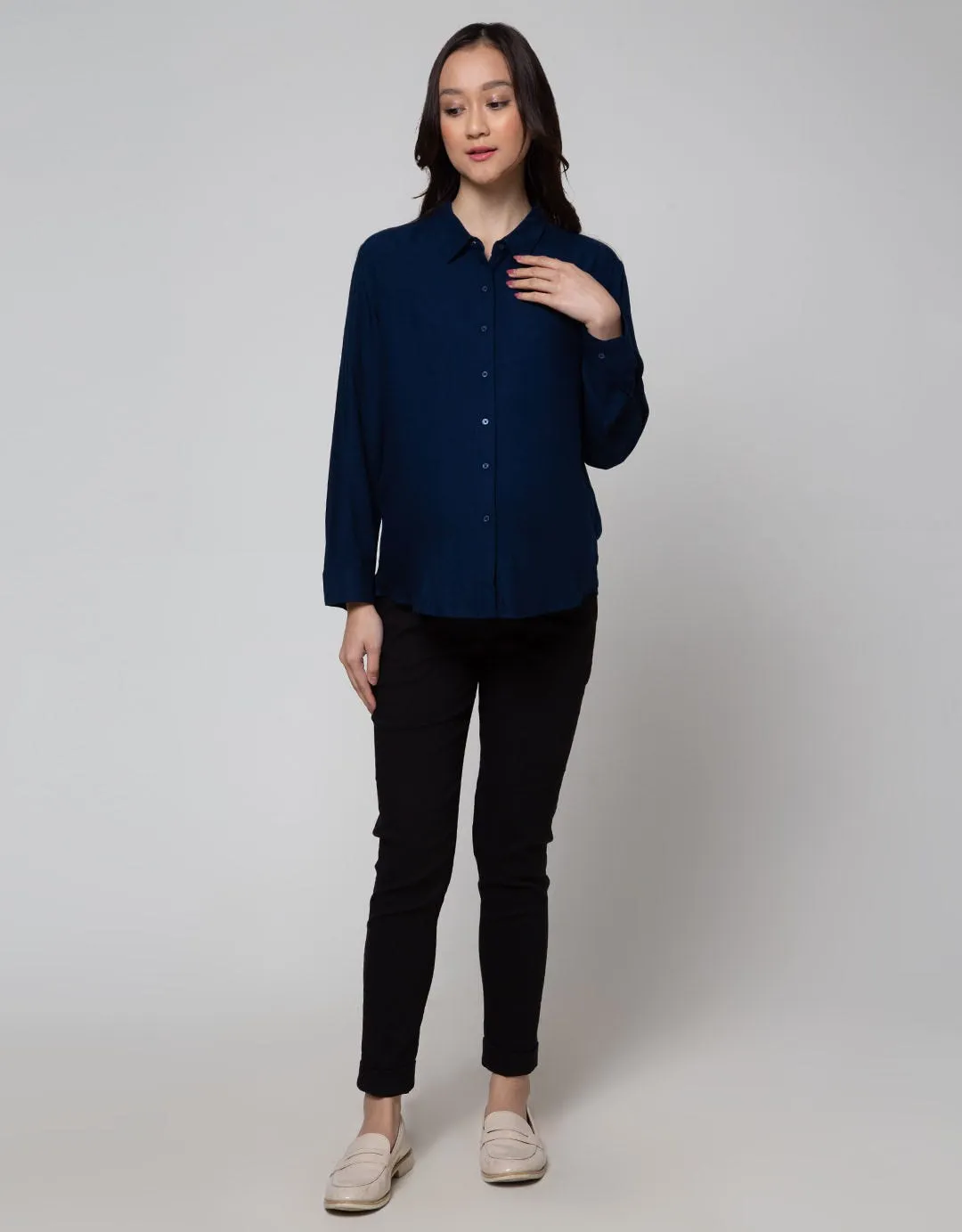Connexion Mom Long Pants Bahan Twill Strecth