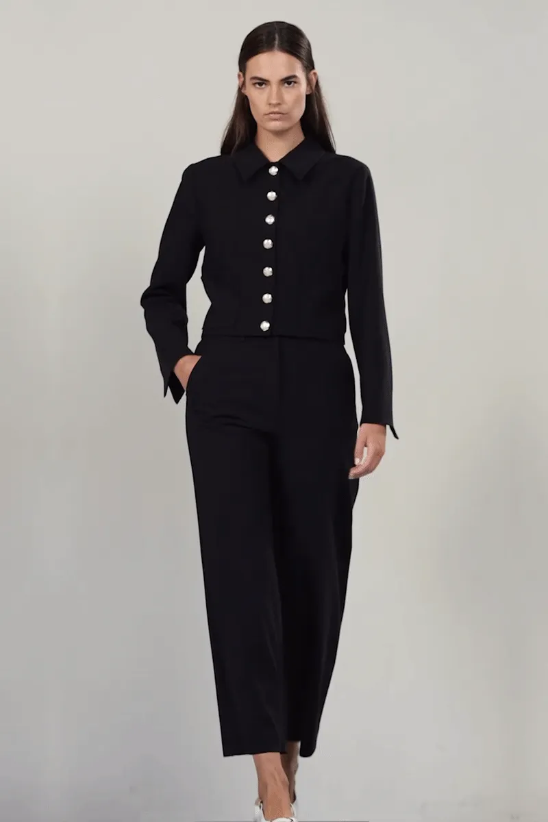 CROPPED COOL WOOL JACKET MORGANE