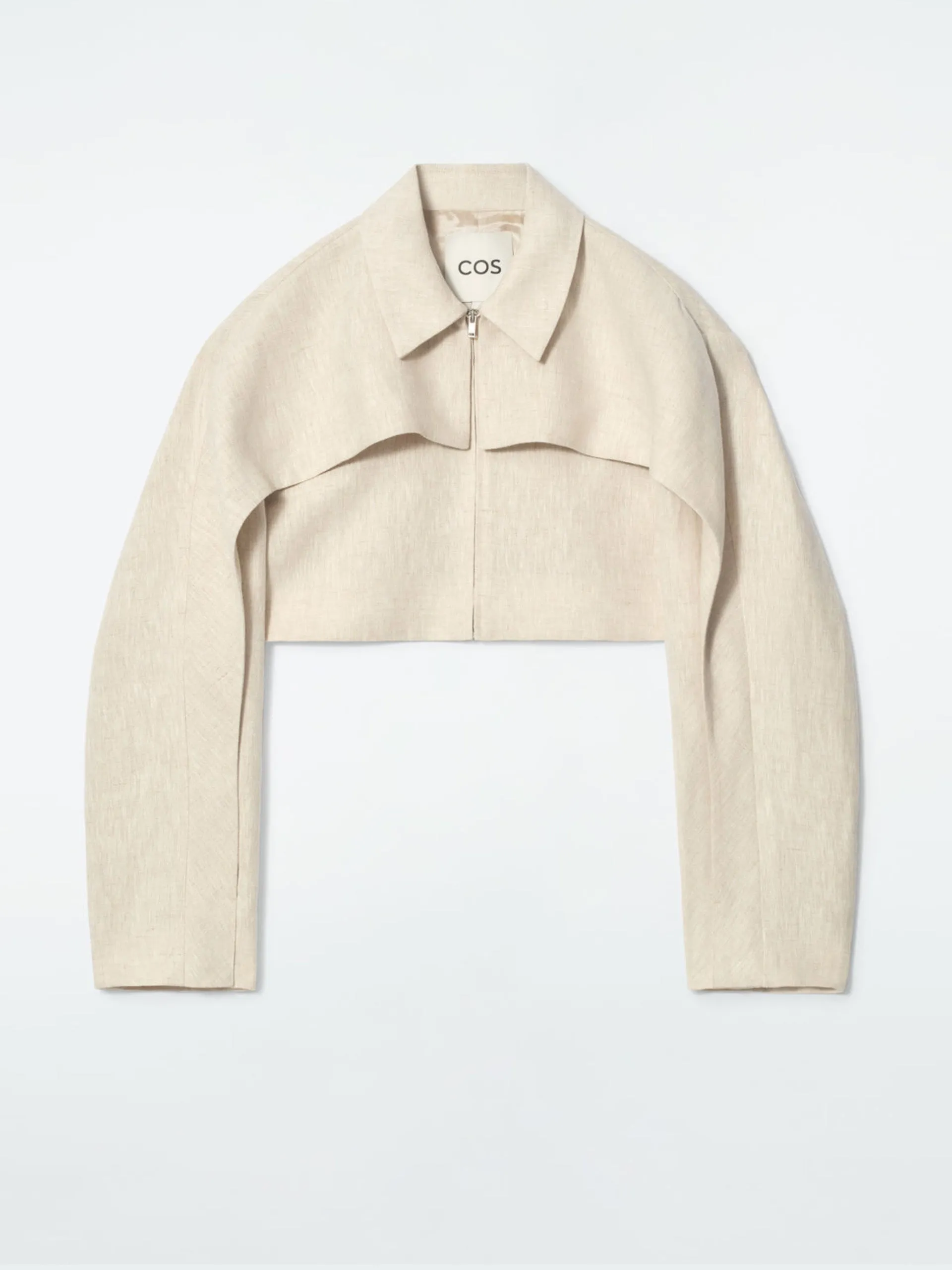 Cropped linen jacket