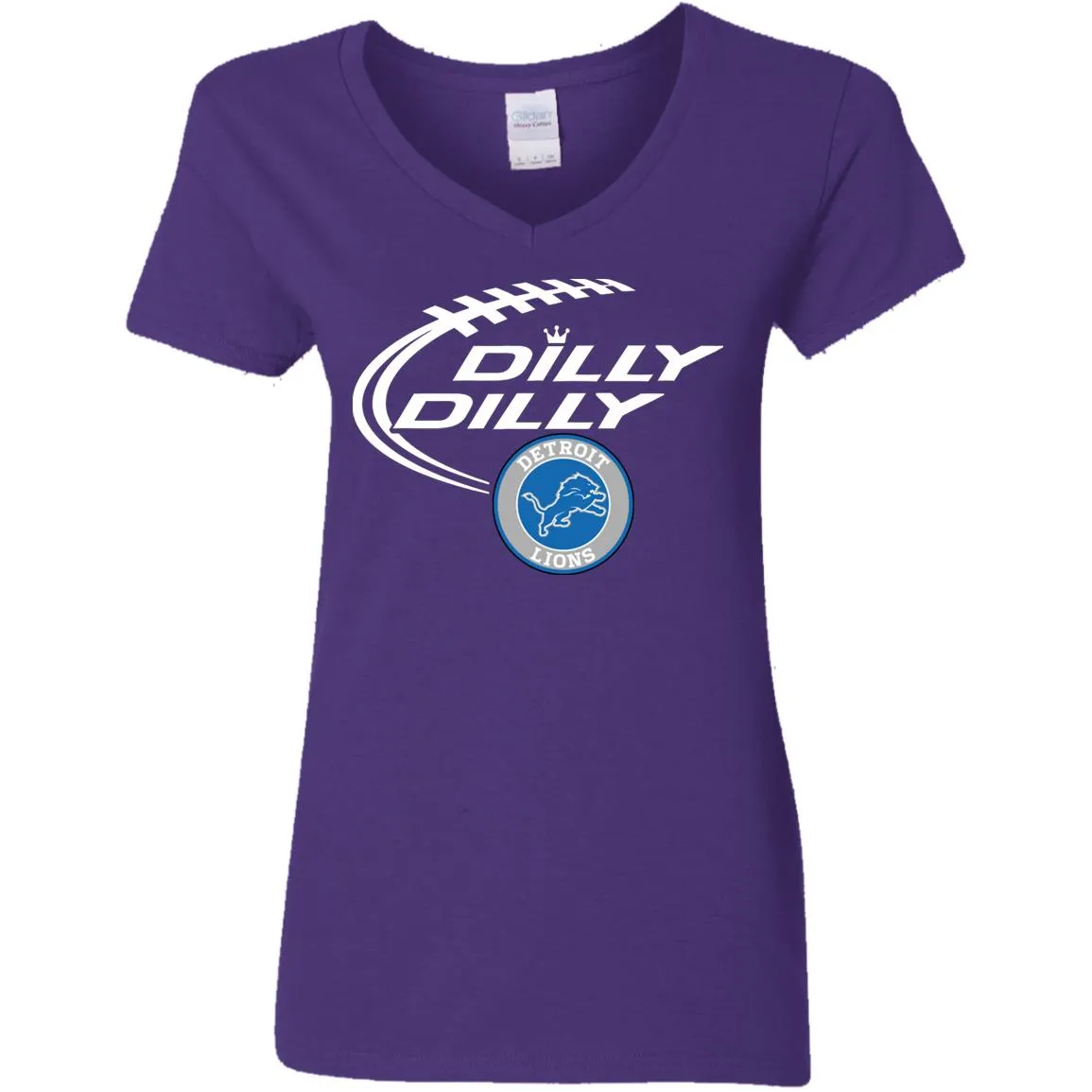 Dilly Dilly Destroit Lions Nfl Football Women V-Neck T-Shirt