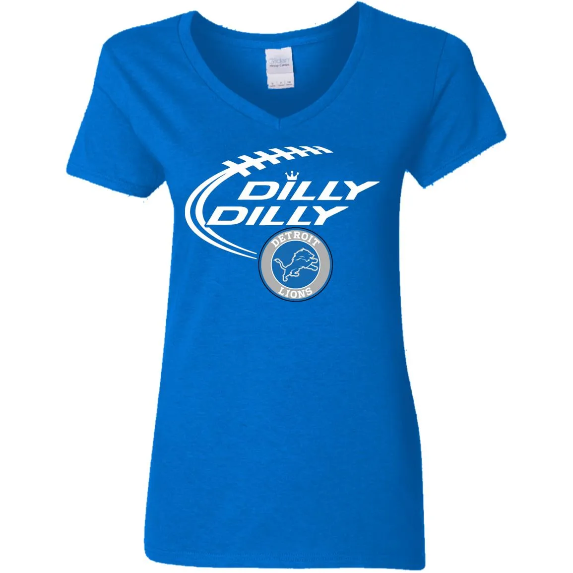 Dilly Dilly Destroit Lions Nfl Football Women V-Neck T-Shirt
