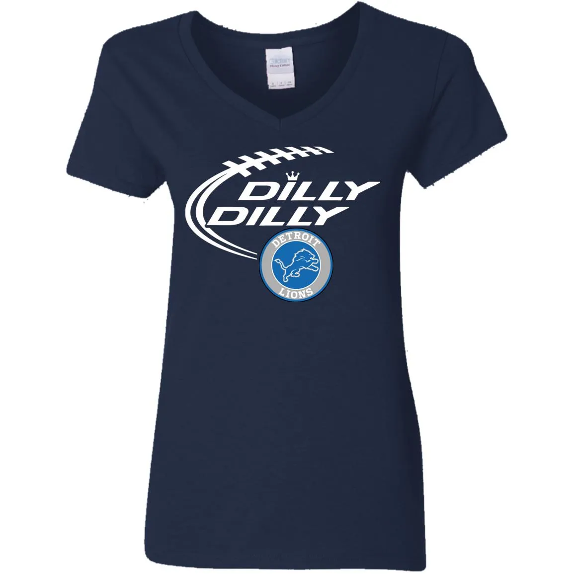 Dilly Dilly Destroit Lions Nfl Football Women V-Neck T-Shirt
