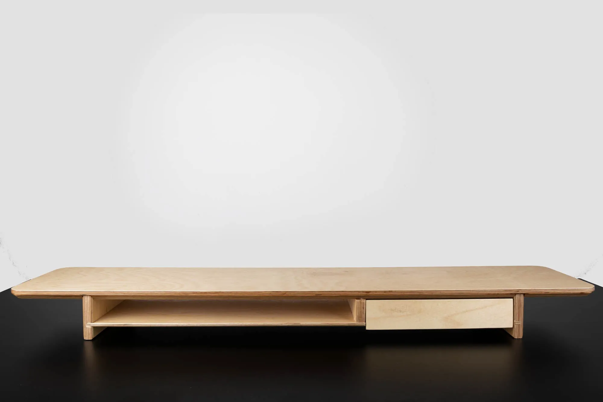 Dual Wooden Monitor Stand for Desk