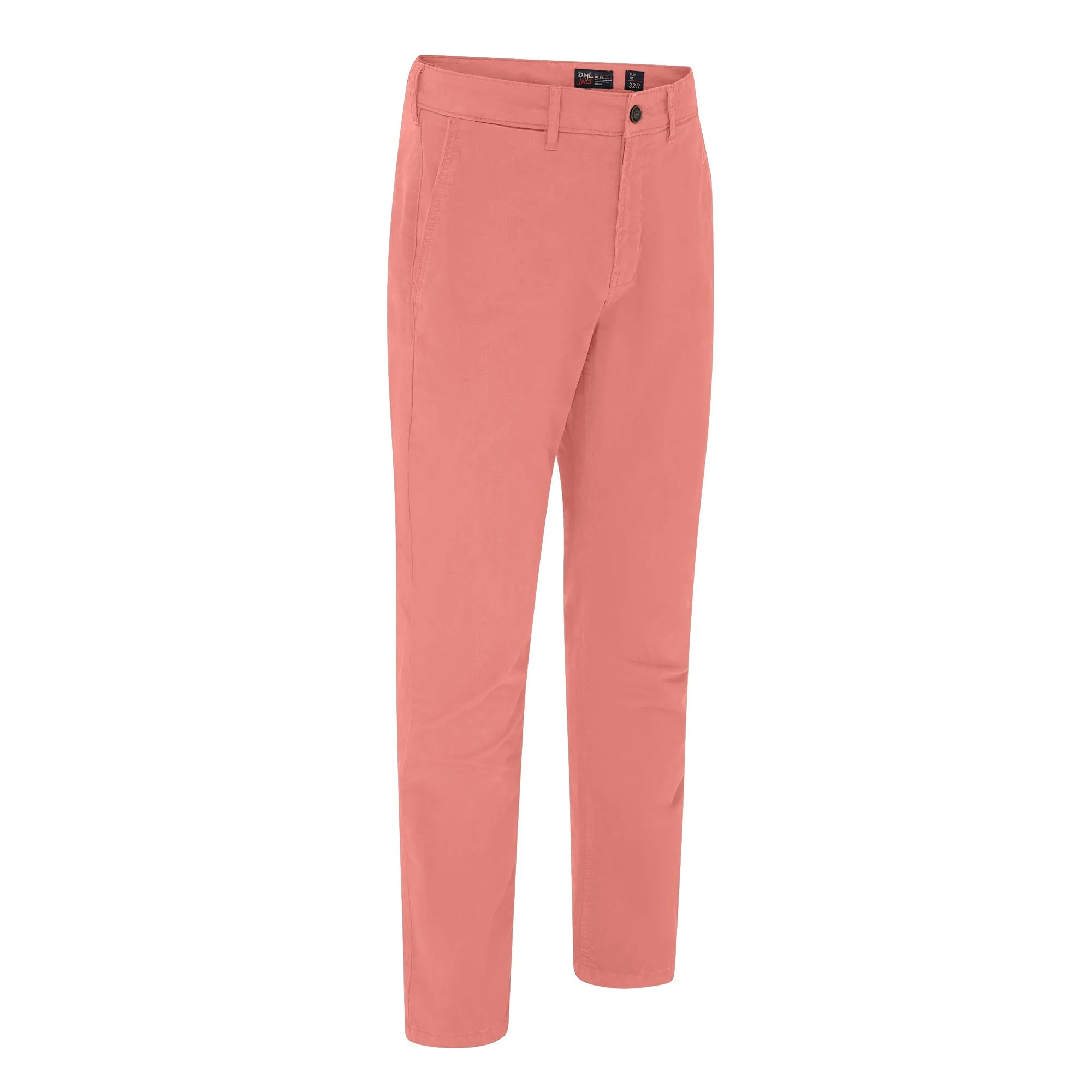 Echo slim chino trouser in Coral