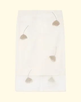 Embellished Tulip Organza Skirt | Off White