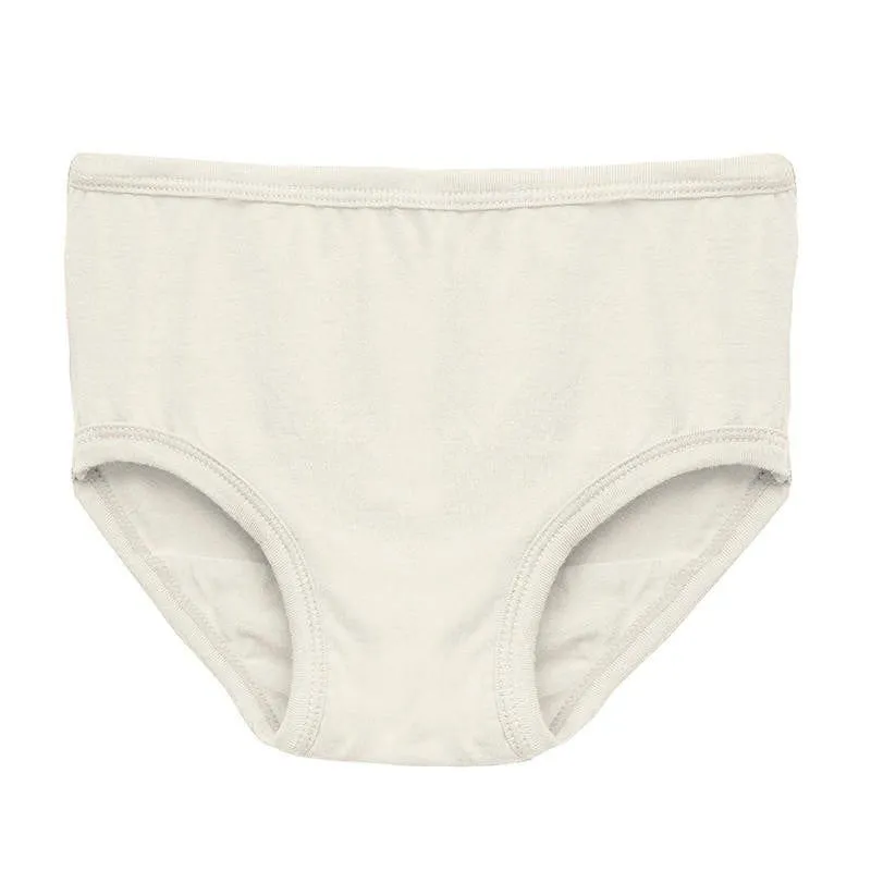 Girl's Print Bamboo Underwear (Set of 3) - 90's Plaid, Natural & 90's Stripe