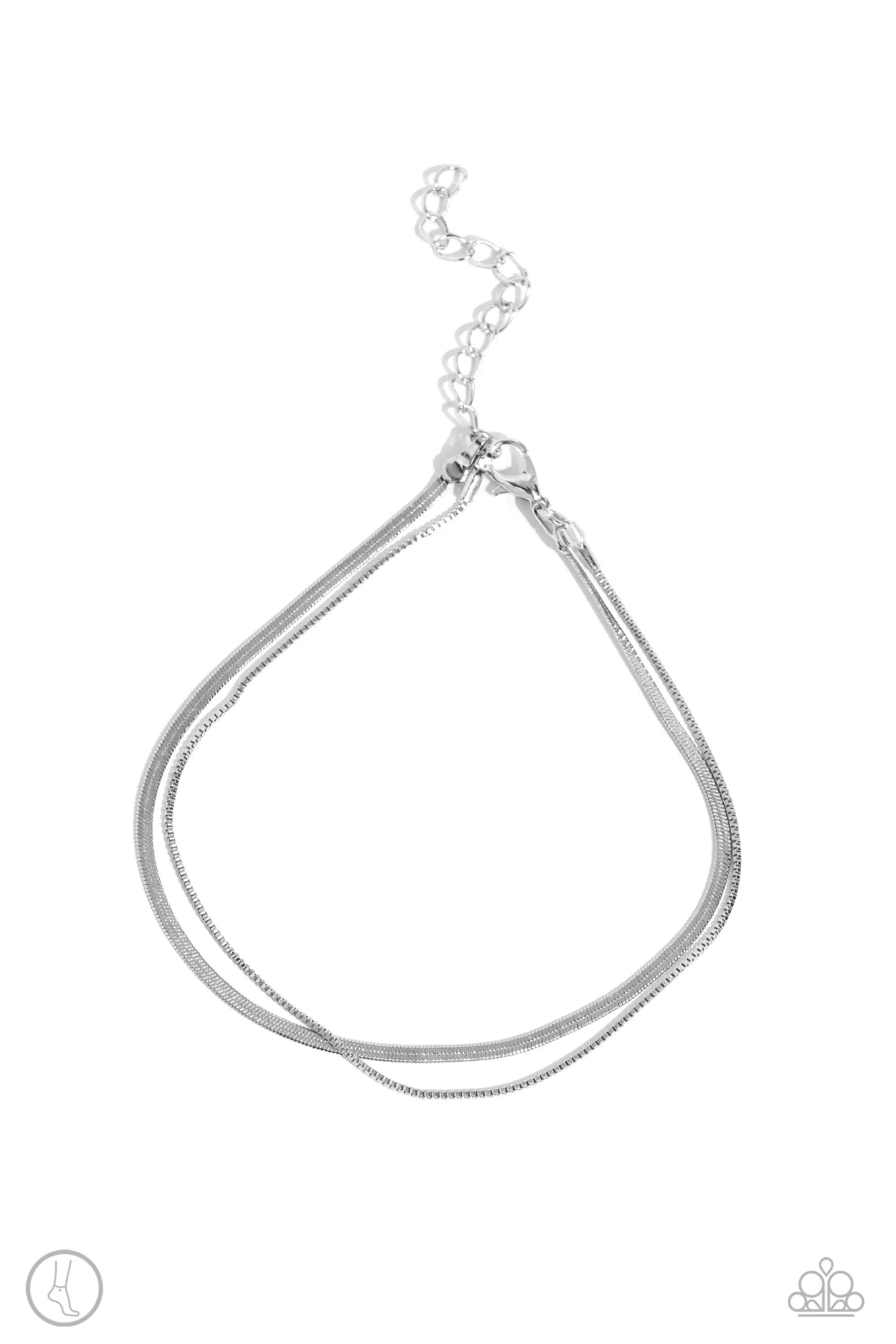Glistening Gauge - Silver - Anklet