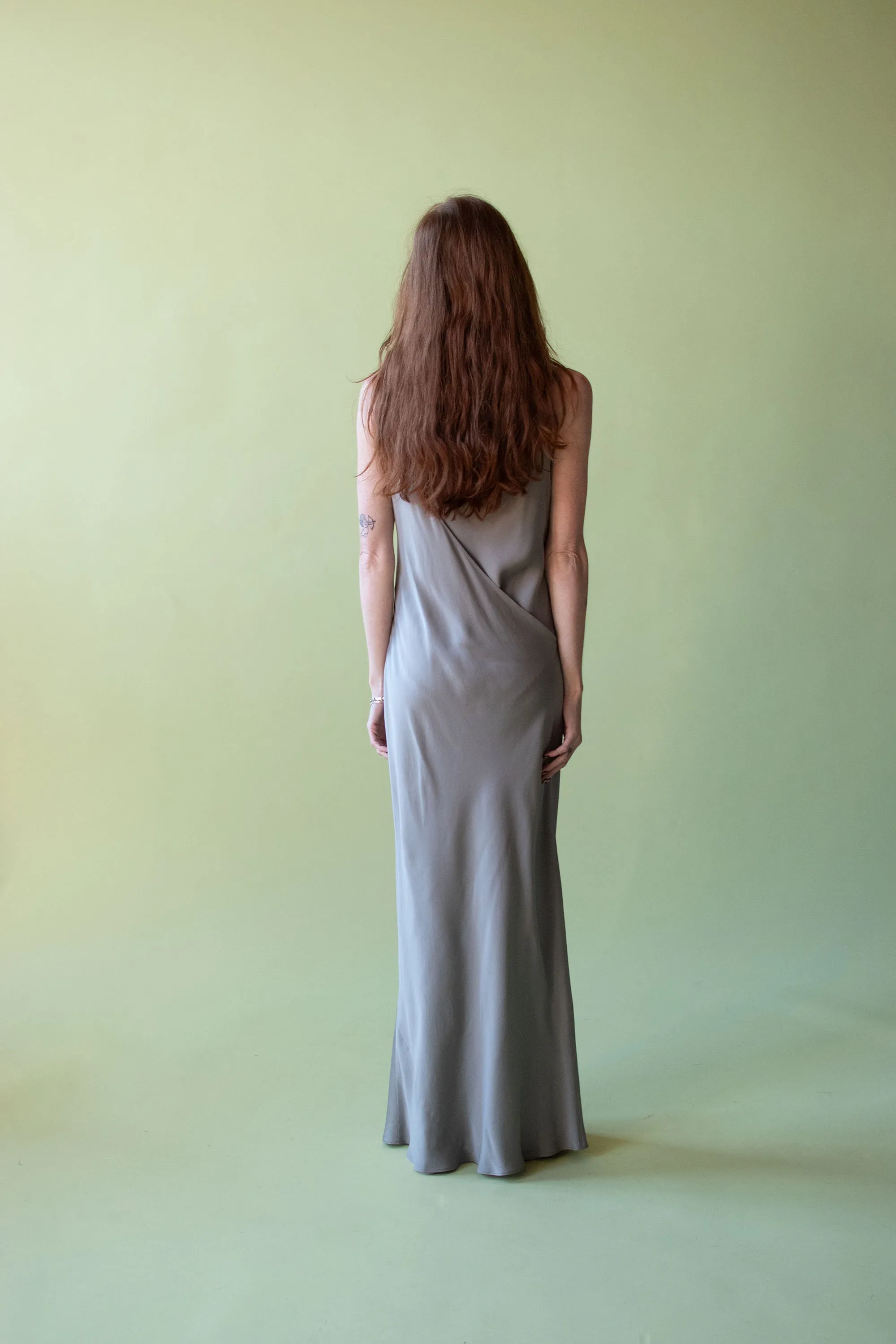 Gray Silk Slip Dress | Amanda Wakeley