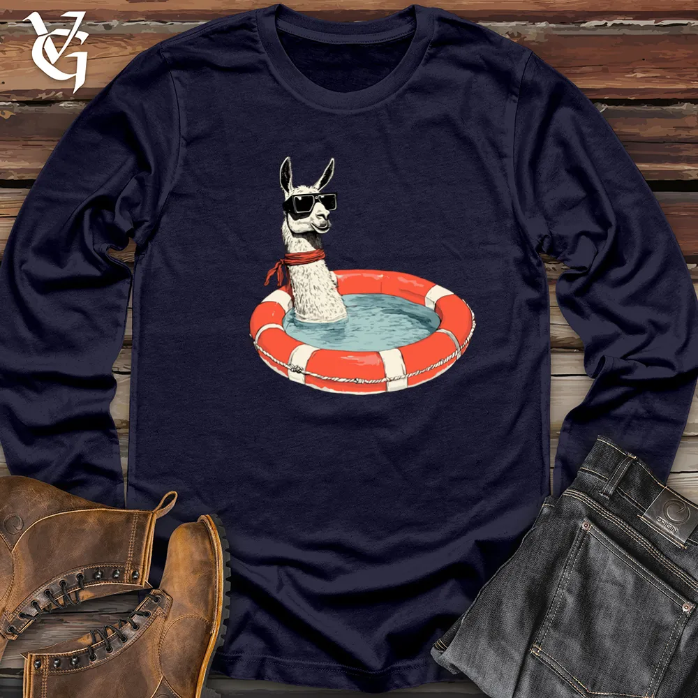 Llama Dressed as a Lifeguard Long Sleeve