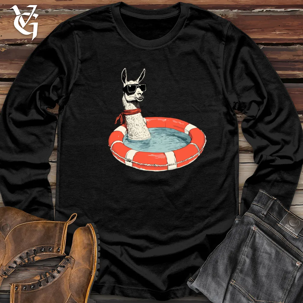 Llama Dressed as a Lifeguard Long Sleeve
