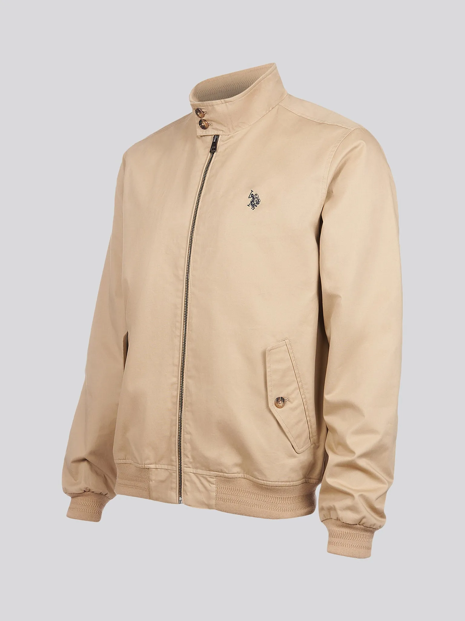 Mens Cotton Twill Harrington Jacket in Cornstalk