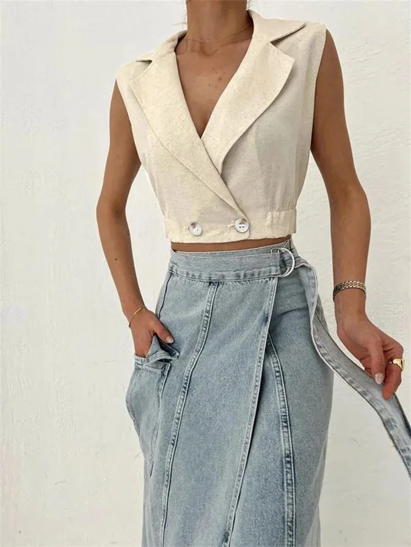 Mesa Cropped Vest Jacket