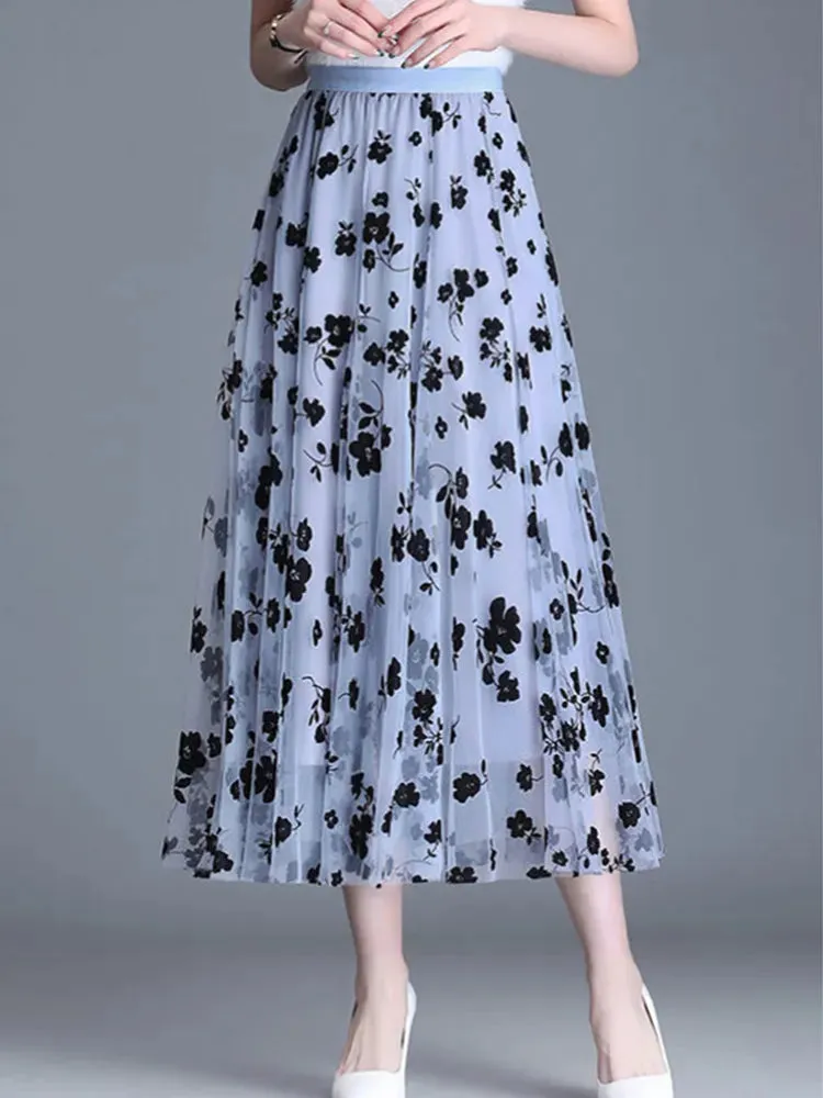 Mesh Floral Posy Skirts