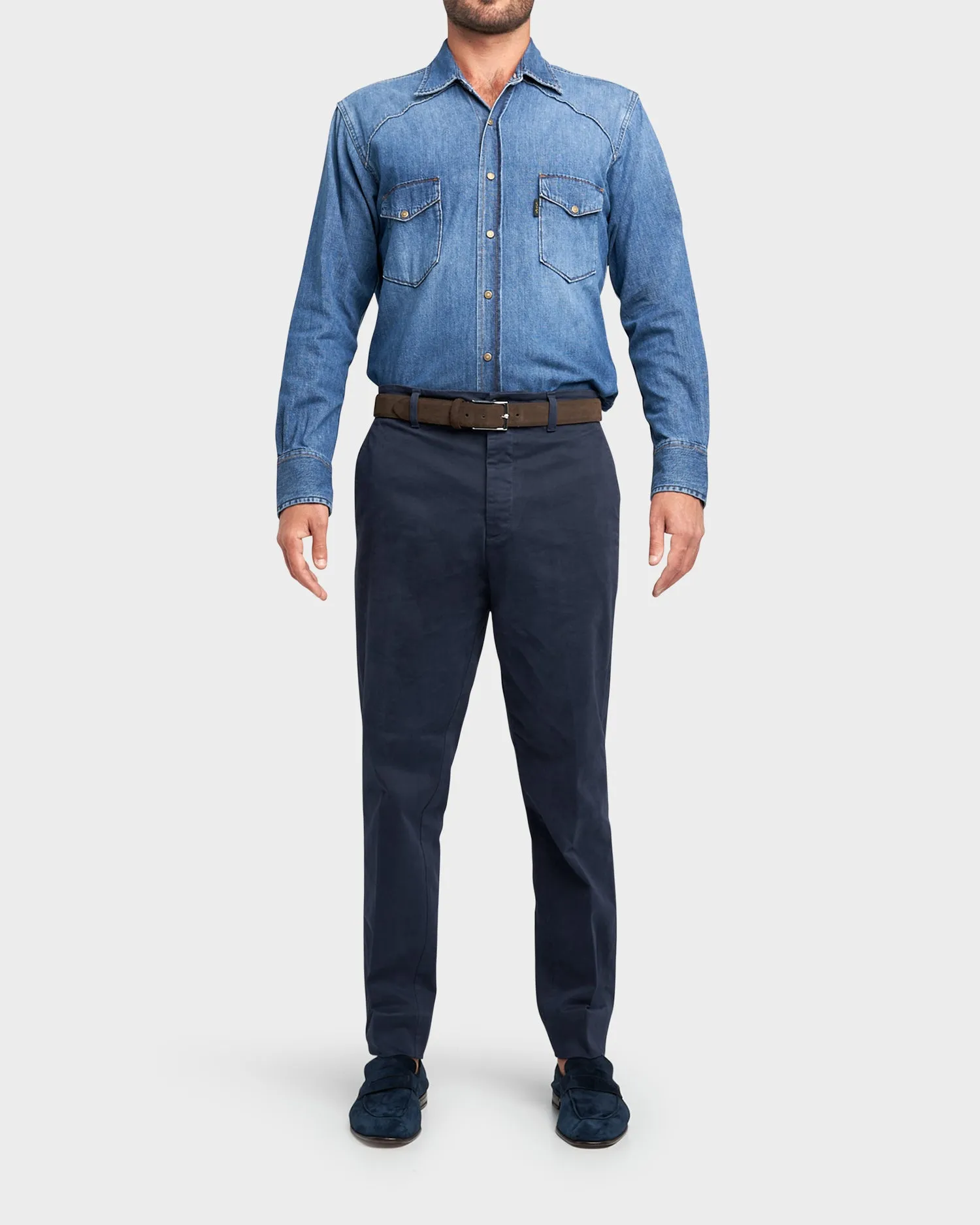 Navy Cotton Chinos