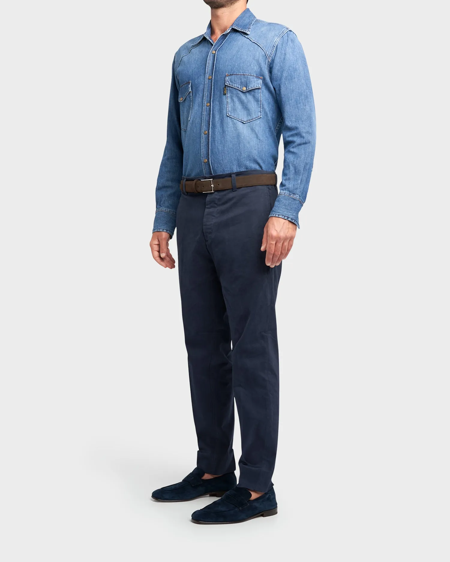 Navy Cotton Chinos