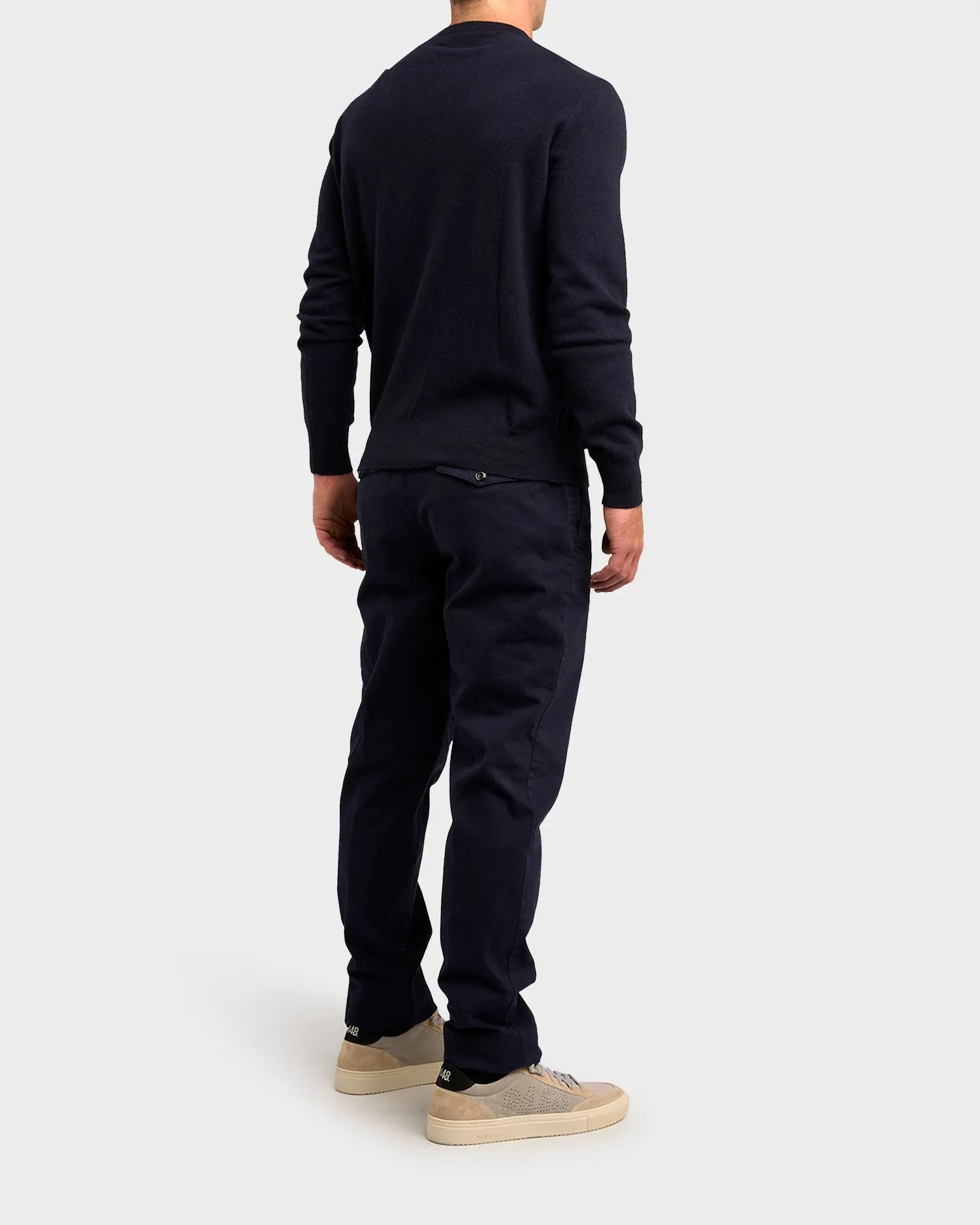 Navy Cotton Stretch Chinos
