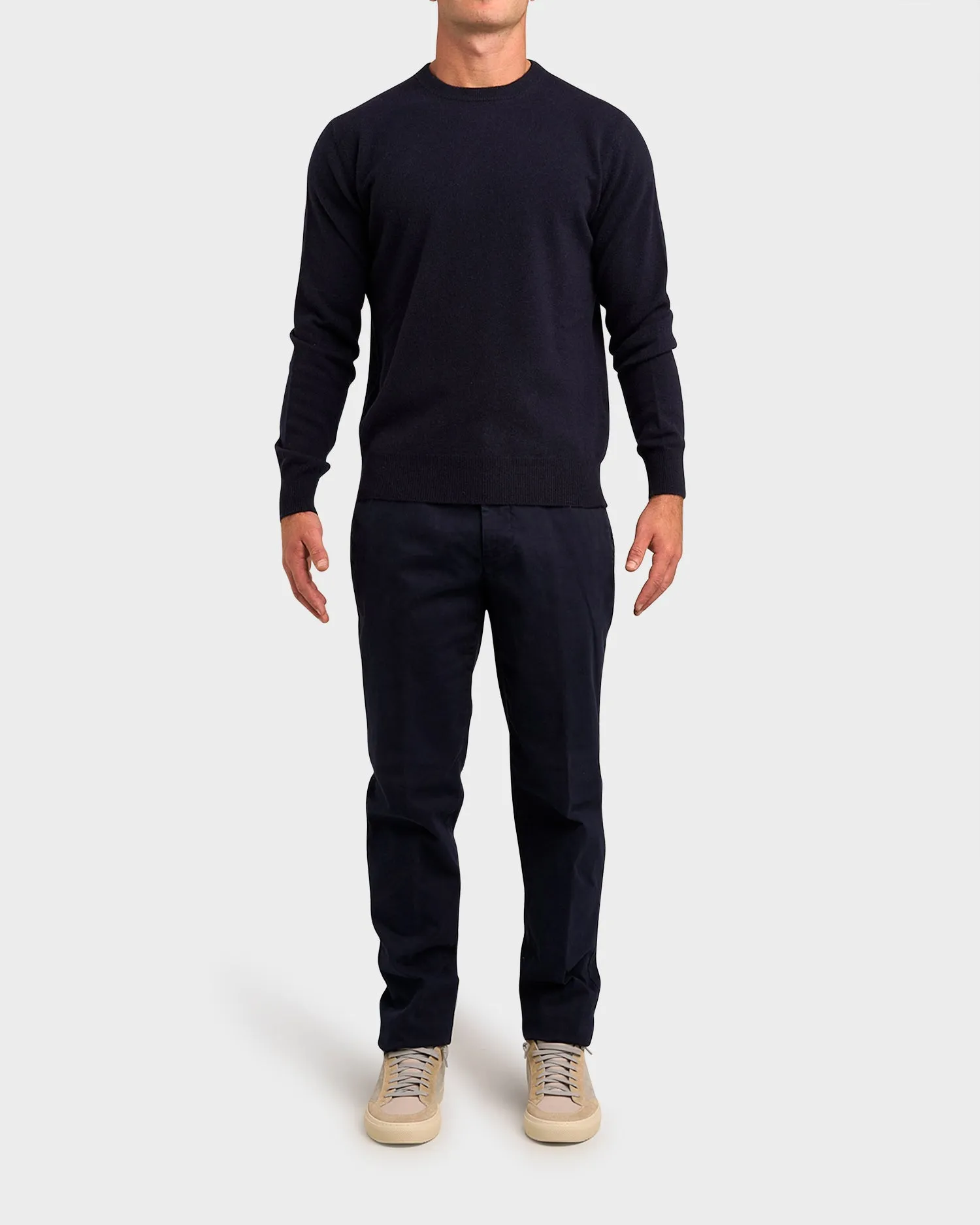 Navy Cotton Stretch Chinos