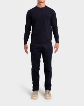 Navy Cotton Stretch Chinos