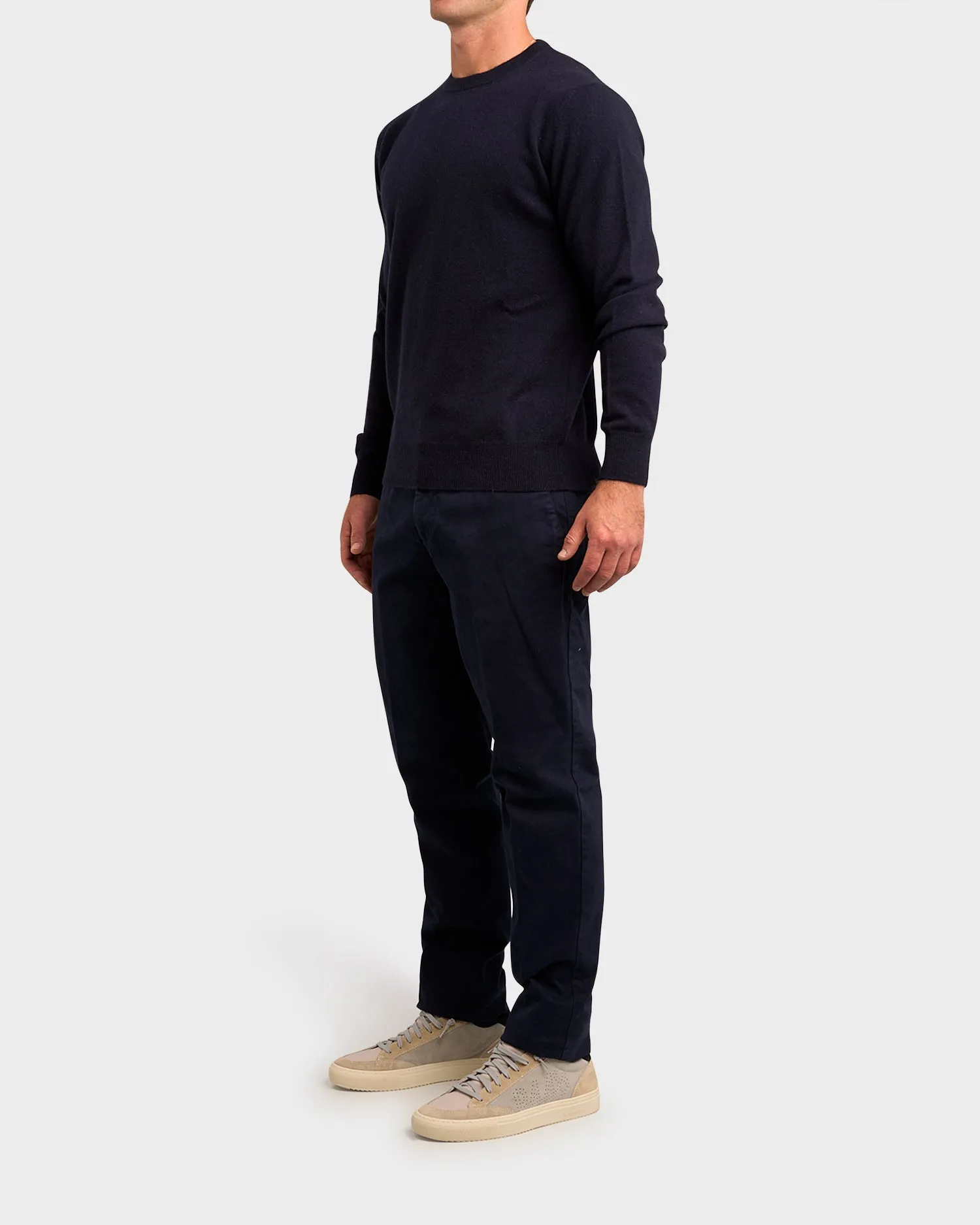 Navy Cotton Stretch Chinos