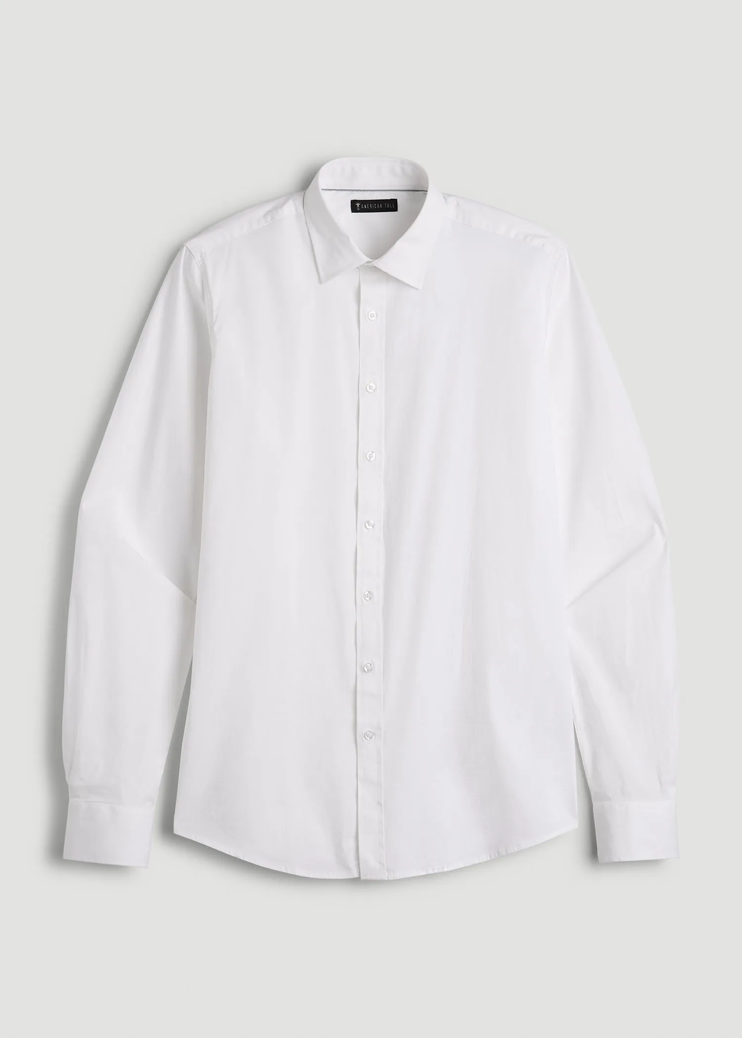 Oskar Button-Up Dress Shirt for Tall Men in Bright White