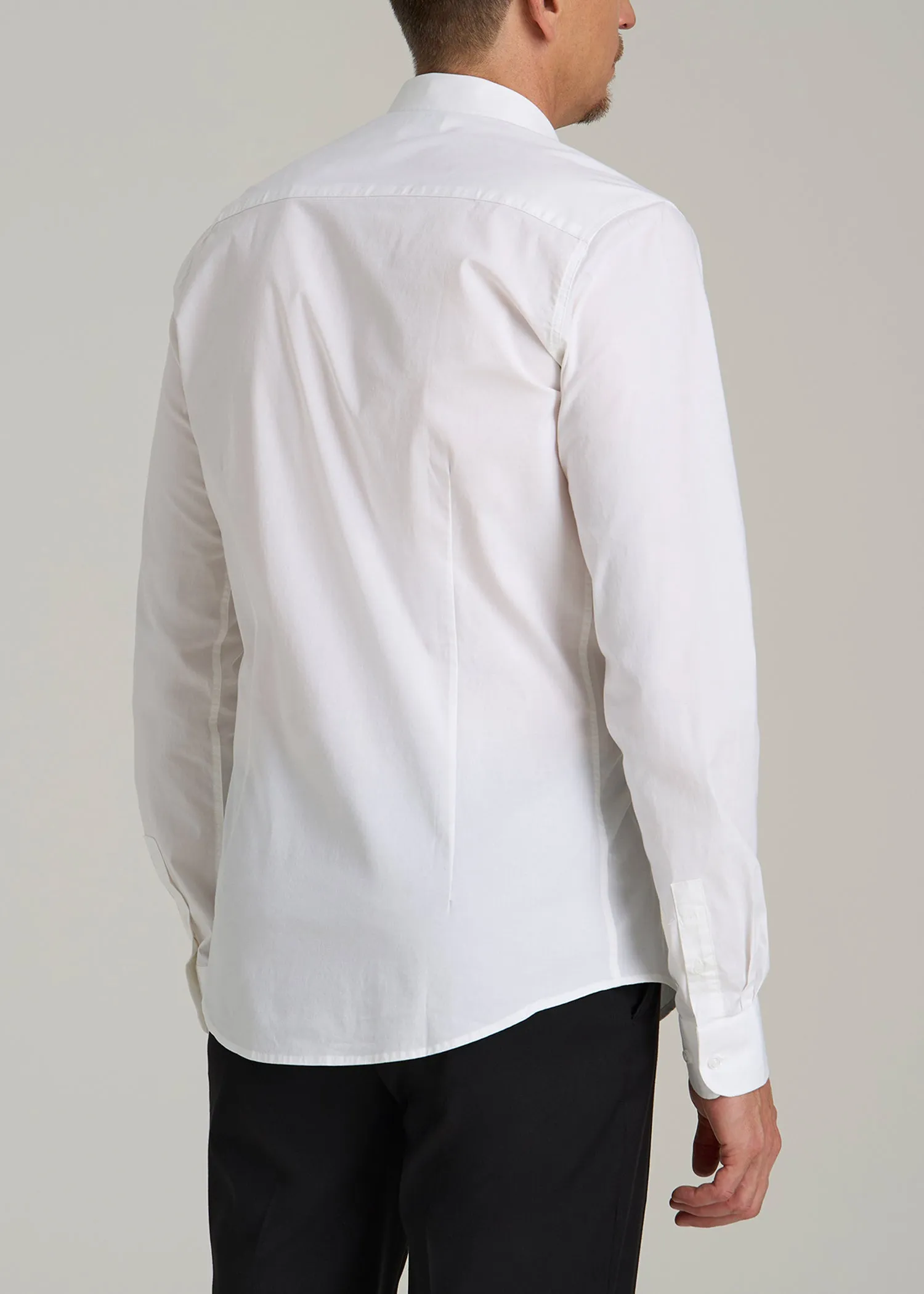 Oskar Button-Up Dress Shirt for Tall Men in Bright White