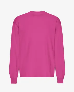 Oversized Organic LS T-Shirt - Magenta Blaze