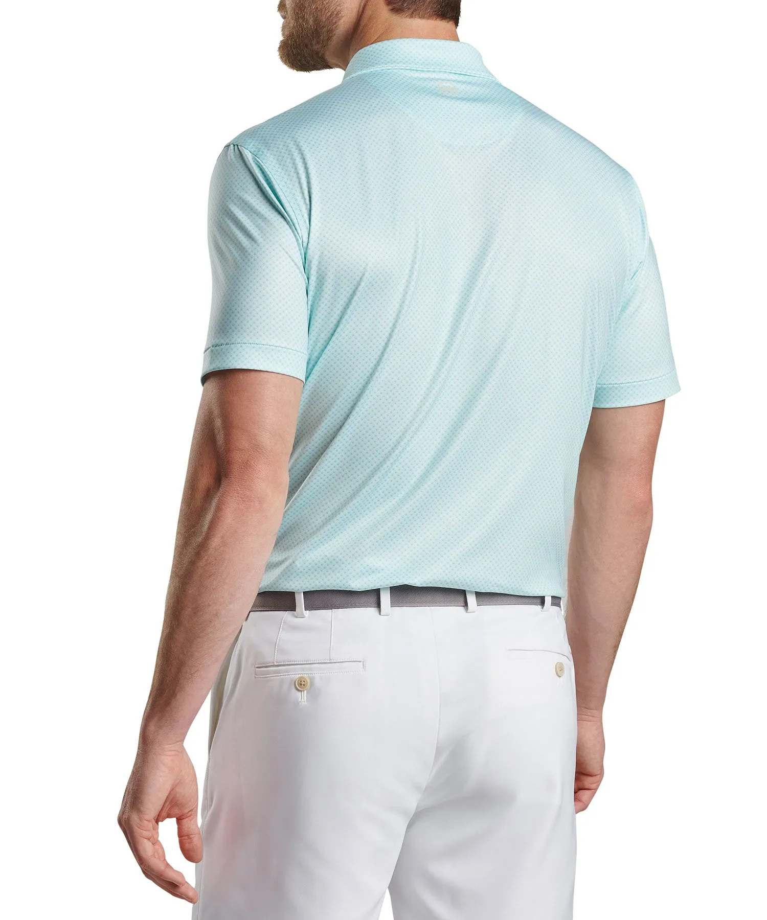 Peter Millar Short Sleeve Circle Geo Print Polo Knit Shirt