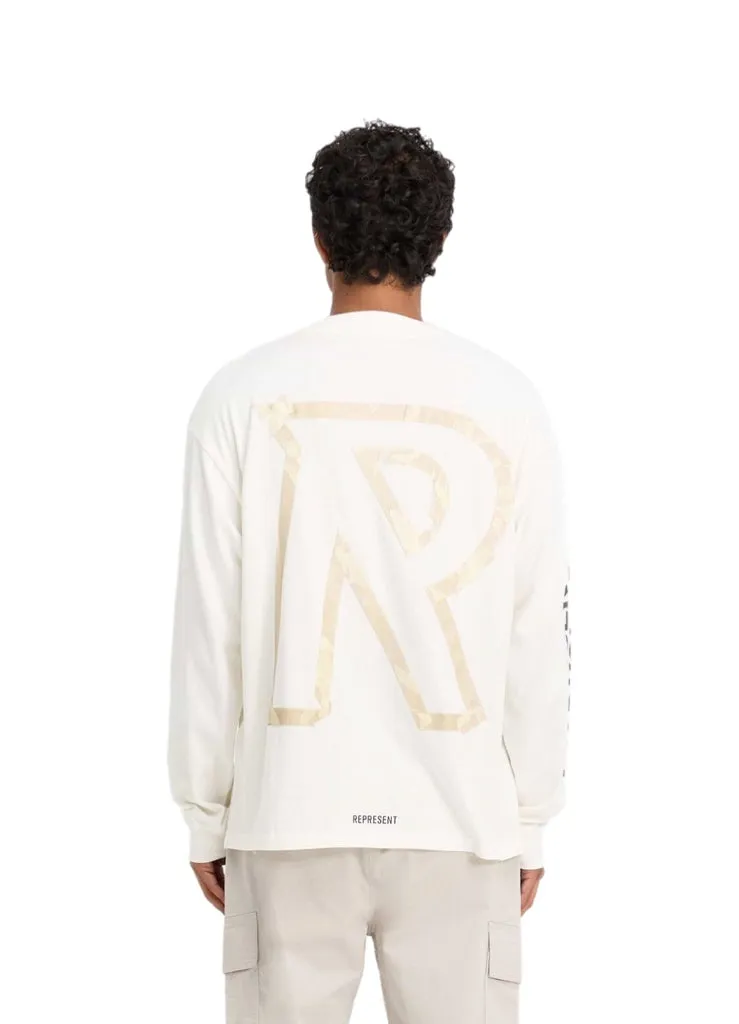 Represent Masking Tape Initial Long Sleeve T-Shirt