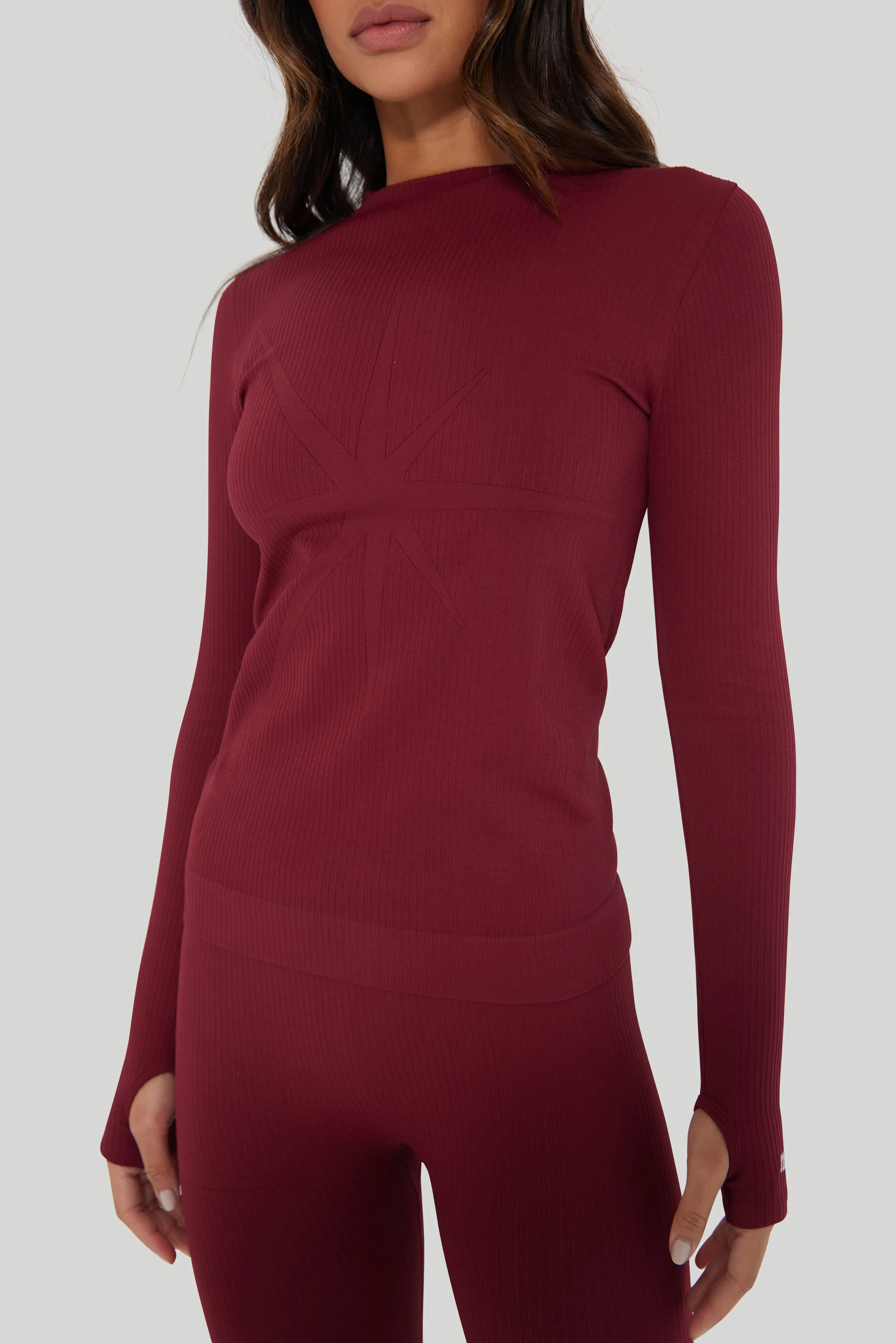 Ribbed Base Layer Set - Cabernet
