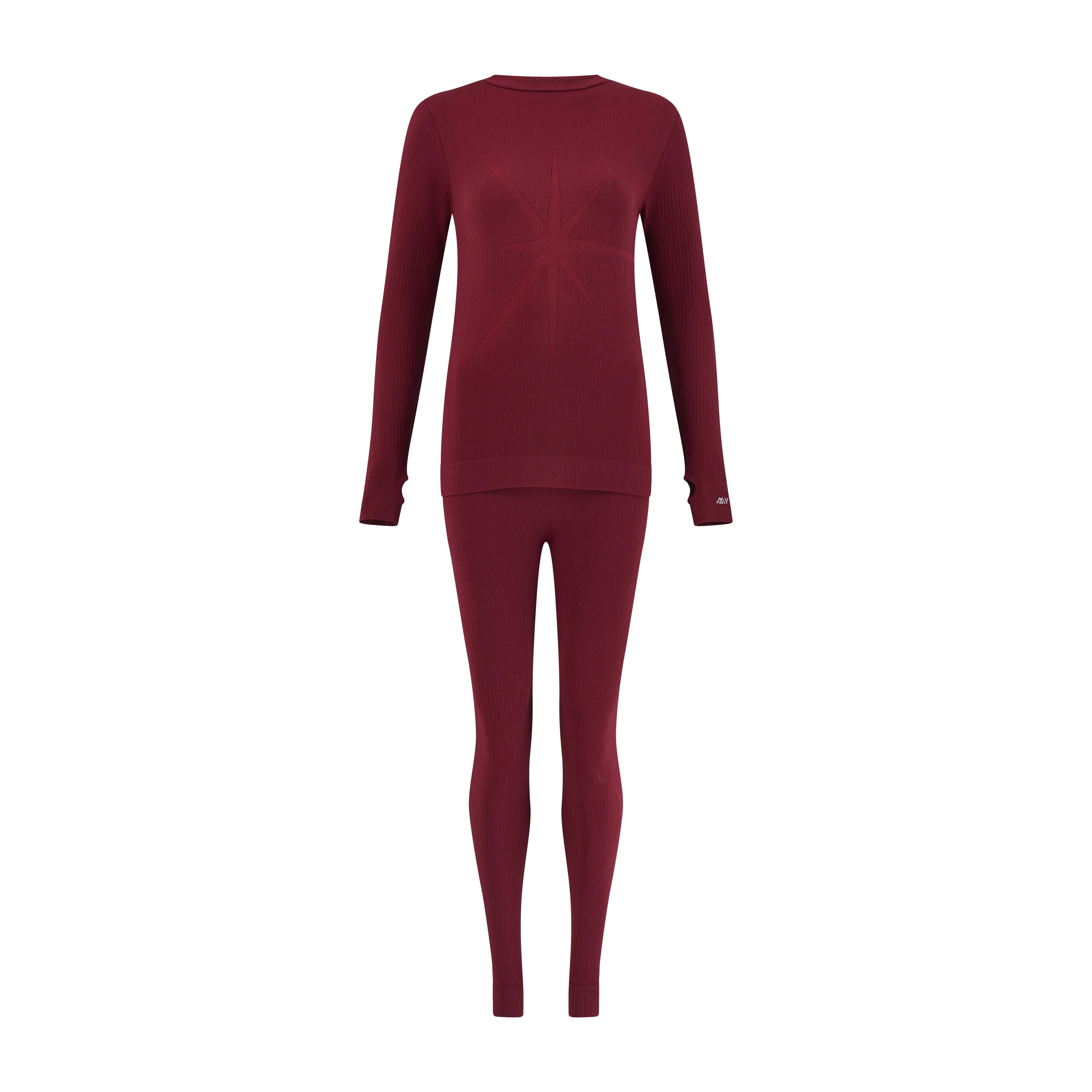 Ribbed Base Layer Set - Cabernet