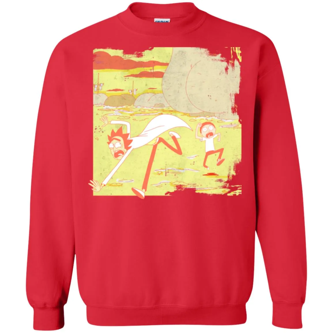Rick And Morty Escape From Buttworld Unisex Crewneck Pullover Sweatshirt