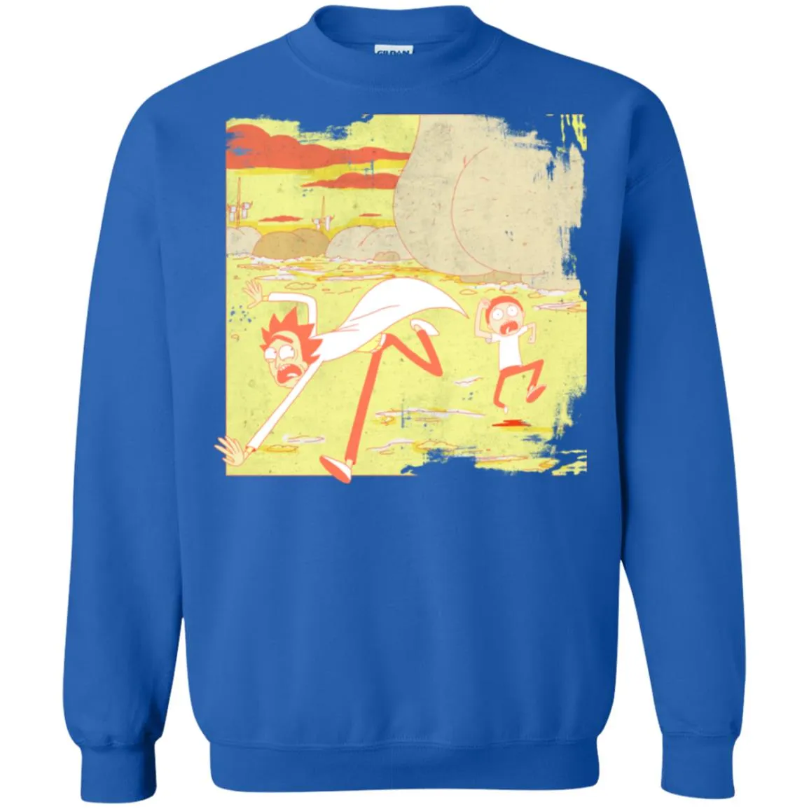Rick And Morty Escape From Buttworld Unisex Crewneck Pullover Sweatshirt