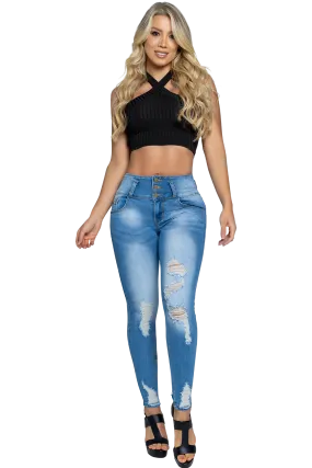 Sahara Jeans 62304 - High Rise Skinny Push Up Jeans